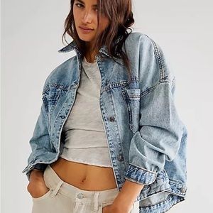 Free People Opal Swing Denim Jacket Small